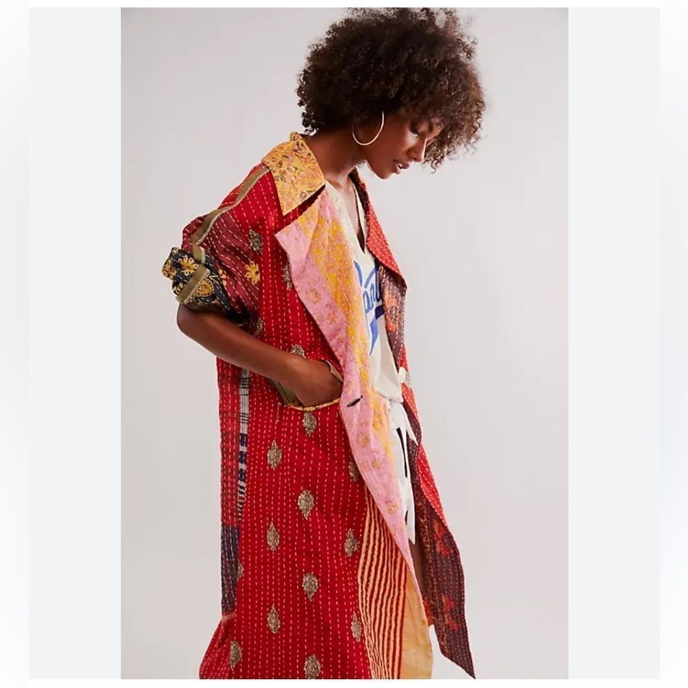 FREE PEOPLE Island Bright Duster size S - Picture 4 of 8